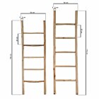 Teakhouten decoratie ladder | Naturel Eiken-Look| 50x5x175 - Decoratieladder-Eiken-Naturel-1750-50-